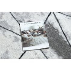 eoshop Moderna okrogla preproga COZY Poligoni, geometrijski,trikotniki - Strukturna, dve ravni flisa, siva ( - Velikost: krog 200 cm)