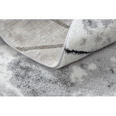 eoshop Moderna okrogla preproga COZY Poligoni, geometrijski,trikotniki - Strukturna, dve ravni flisa, siva ( - Velikost: krog 200 cm)
