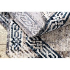 eoshop Moderna preproga TINE 75425B Frame, vintage, nepravilne oblike, siva, temno modra ( - Velikost: 195x195 cm)