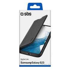 SBS Lite preklopni ovitek za Samsung Galaxy S23, črn (TEBKLITESAS23K)