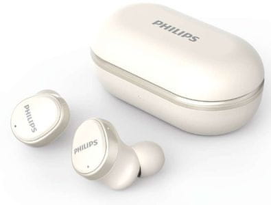 Brezžične udobne slušalke v ušesih Philips TAT4556 lep zvok dinamični gonilniki polnilno ohišje odpornost na znoj in vodo način prostoročnega telefoniranja tehnologija ANC mikrofon