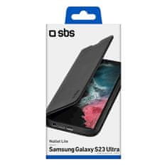 SBS Lite preklopni ovitek za Samsung Galaxy S23 Ultra, črn (TEBKLITESAS23UK)