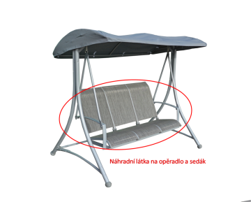 Rojaplast Strešna tkanina za gugalnico CONFORT - bež, nadomestni sedák HOLLYWOOD