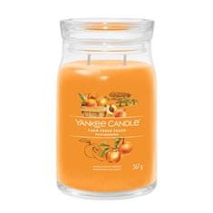 Yankee Candle Aromatična sveča Signature velik kozarec Farm Fresh Peach 567 g