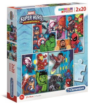 Clementoni Puzzle Superheroji Marvel 2x20 kosov