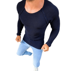 Dstreet Moška majica pulover mornarsko modra wx1579 L