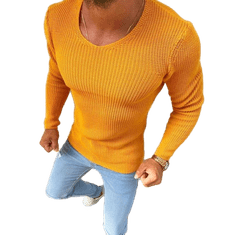 Dstreet Moški pulover z vrvico v rumeni barvi wx1590 S