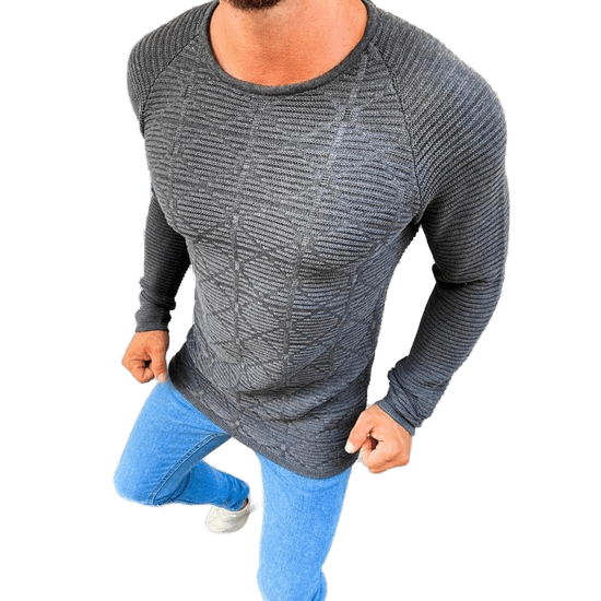 Dstreet Moška majica pulover antracit wx1596
