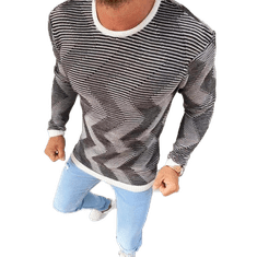 Dstreet Moški pulover v barvi ecru z vsemi črtami wx1613 S