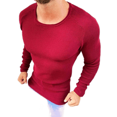 Dstreet Moški celopostavni pulover v bordo barvi wx1614 S