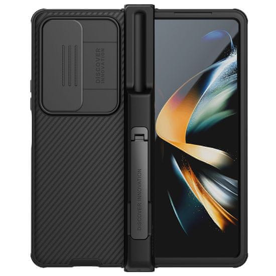 Nillkin camshield pro case (suit) za samsung galaxy z fold 4 ovitek s stojalom za pokrov kamere črn