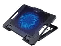 C-Tech CLP-S100 hladilna podloga, 17", 1x 140mm, 2x USB, modra osvetlitev