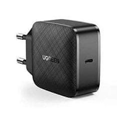 Ugreen fast 65w gan usb type c quick charge 3.0 power delivery charger (galijev nitrid) črn (cd217 70817)
