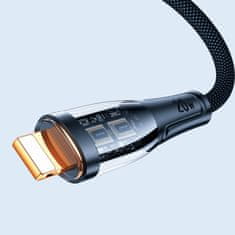 Joyroom Kabel z inteligentnim izklopom USB-C - iPhone Lightning 1,2 m - črn