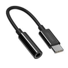 Joyroom Adapter za slušalke 3,5 mm mini jack ženski - USB-C moški črn