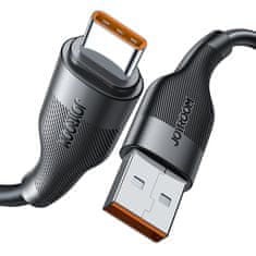 Joyroom usb kabel - usb type c za hitro polnjenje / prenos podatkov 6a 1m črn (s-1060m12)