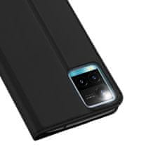slomart dux ducis skin pro etui za vivo y35 / vivo y22 / vivo y22s ovitek flip card wallet stand black