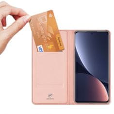 slomart dux ducis skin pro case xiaomi 13 pro flip card wallet stand pink