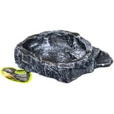 KOMODO Terarijska skleda terasasto temno siva M 21x18x5cm
