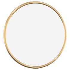 Vidaxl Stensko ogledalo zlate Ø 20 cm okroglo