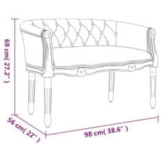 Vidaxl Klop temno siva 98x56x69 cm žamet