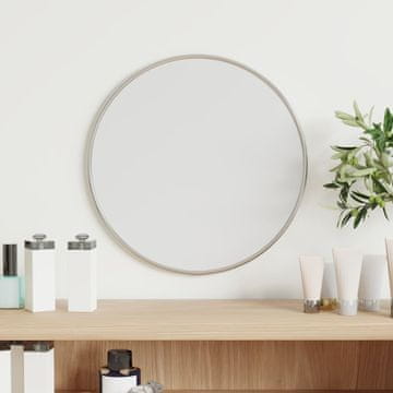 Vidaxl vidaXL Stensko ogledalo srebrno Ø 30 cm okroglo