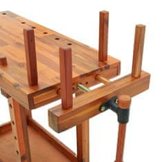 Greatstore Delovna miza s primeži 92x48x83 cm trden akacijev les