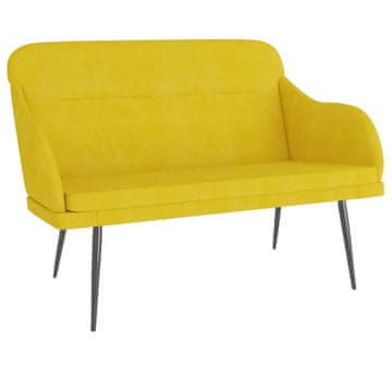 Vidaxl Klop rumena 110x76x80 cm žamet