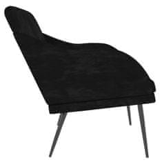 Vidaxl Klop črna 110x76x80 cm žamet