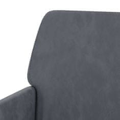 Vidaxl vidaXL Klop temno siva 108x79x79 cm oblazinjena z žametom