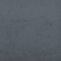 Greatstore Klop temno siva 108x79x79 cm žamet