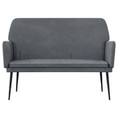 Vidaxl vidaXL Klop temno siva 108x79x79 cm oblazinjena z žametom