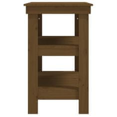 Vidaxl Delovna miza medeno rjava 78,5x50x80 cm trdna borovina