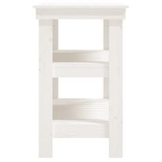 Vidaxl Delovna miza bela 78,5x50x80 cm trdna borovina