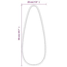 Vidaxl Stensko ogledalo zlato 50x20 cm