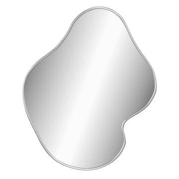 Vidaxl Stensko ogledalo srebrno 50x40 cm