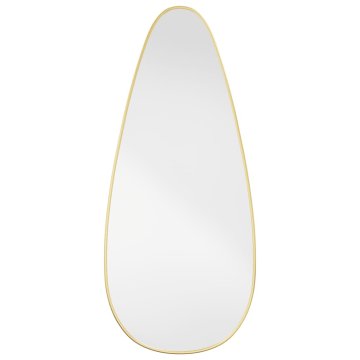 Vidaxl Stensko ogledalo zlato 80x35 cm