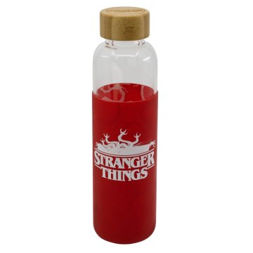 Stor Steklena steklenica s silikonsko površino STRANGER THINGS 585ml, 00694