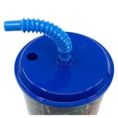 Stor Plastični lonček s pokrovom in slamico Dinozaver JURSKI SVET, 430ml, 14630