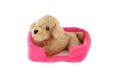 Teddies Hišni ljubljenček v postelji pliš 4 barve 22x24cm 24m+