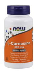 NOW Foods L-karnozin, 500 mg, 50 zeliščnih kapsul