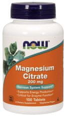 NOW Foods Magnezijev citrat, 200 mg, 100 tablet