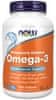 NOW Foods Omega-3, molekularno destilirana, 200 mehkih kapsul