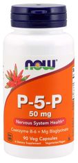 NOW Foods Vitamin B6 P-5-P, 50 mg, (vitamin v aktivni obliki), 90 kapsul