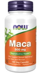 NOW Foods Maca (perujska vodna kreša), 500 mg, 100 zeliščnih kapsul