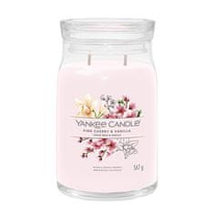 Yankee Candle Aromatična sveča Signature velik kozarec Pink Cherry & Vanilla 567 g