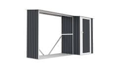 IWHOME Kovinska lopa PLUTOS A z drvarnico 3,07 m² antracit IWH-10230032