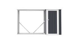 IWHOME Kovinska lopa PLUTOS A z drvarnico 3,07 m² antracit IWH-10230032