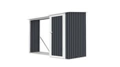 IWHOME Kovinska lopa PLUTOS A z drvarnico 3,07 m² antracit IWH-10230032