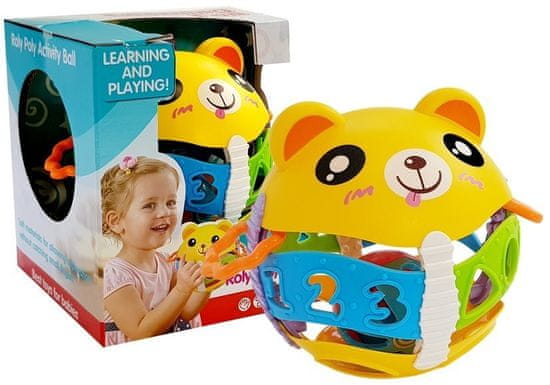 shumee Žoga Wańka Wstanka Teddy Bear Rattle Colorful 15 cm